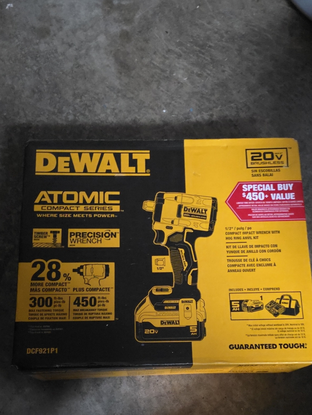 DEWALT Atomic 20V Compact Impact Wrench - Yellow/Black